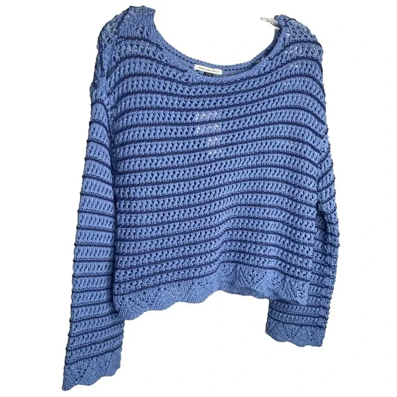 American Eagle women's ballet neck open Knit Oversized Sweater size small Chunky